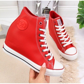 Tenisky na klínku Cross Jeans W II2R4026C červené bílý 1