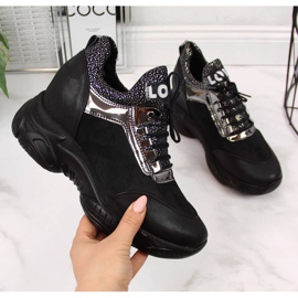 BM Tenisky na skrytém klínu Navy Dot W WOL9 černé černá 1 BM Tenisky na skrytém klínu Navy Dot W WOL9 černé černá 1