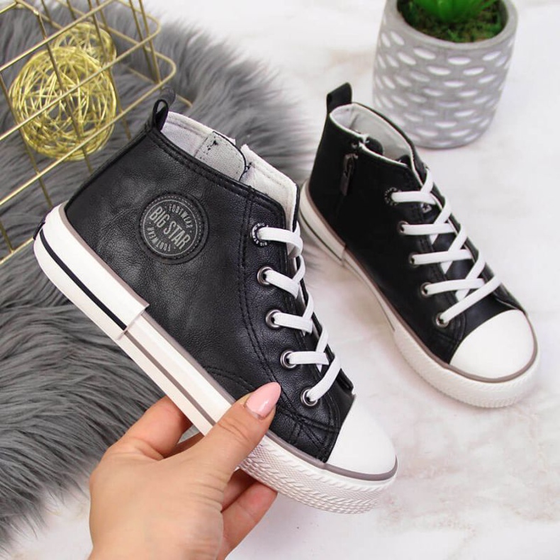 Tenisky z eko kůže Big Star Jr II374003 černé černá 1