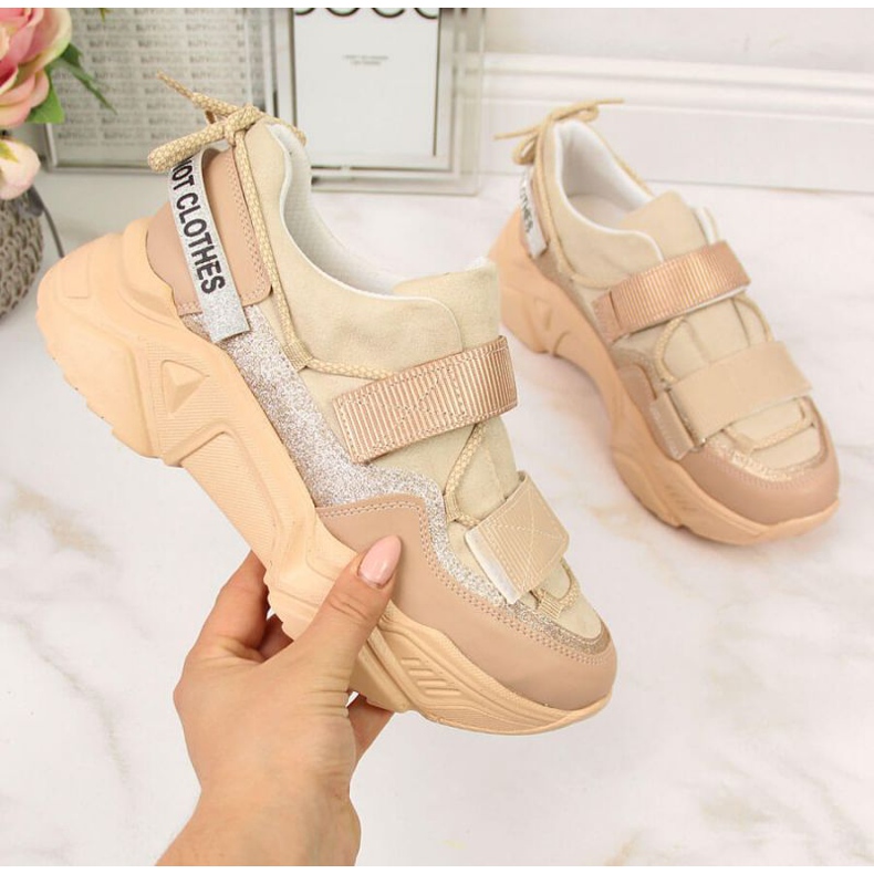 Béžové tenisky Navy Dot W WOL10 béžový 1