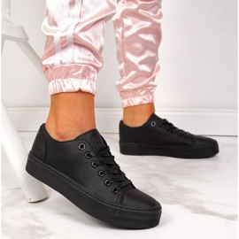 Černé nízké tenisky na platformě Big Star W II274098 černá 2