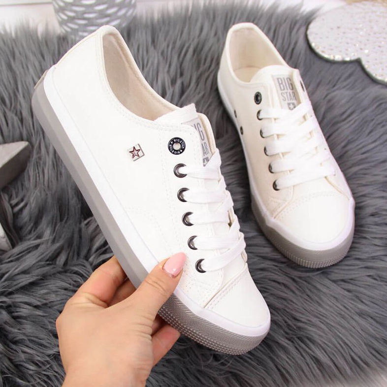 Nízké tenisky s eko kůží Big Star W II274230 bílá bílý 1 Nízké tenisky s eko kůží Big Star W II274230 bílá bílý 1