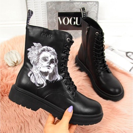 Kožené boty Goe W II2N4046 černé černý 1