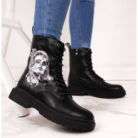 Kožené boty Goe W II2N4046 černé černý 2