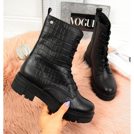 Kožené boty Goe II2N4099 W černé černý 1