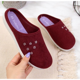 Domácí pantofle Inblu W ARC4 burgundy červený 1