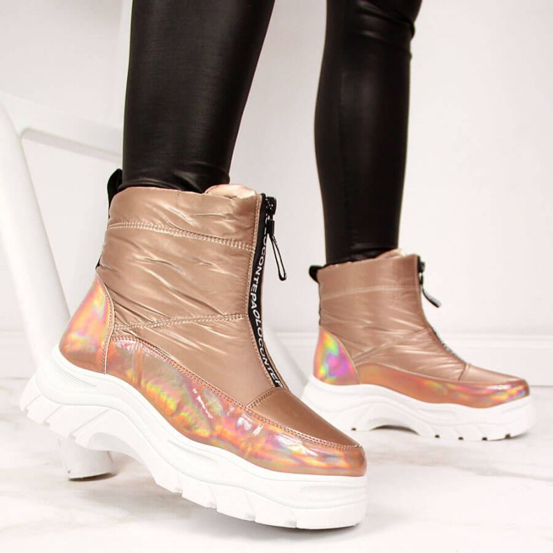 Sněhule na holo platformě Vinceza W JAN46C zlaté zlatý 2 Sněhule na holo platformě Vinceza W JAN46C zlaté zlatý 2