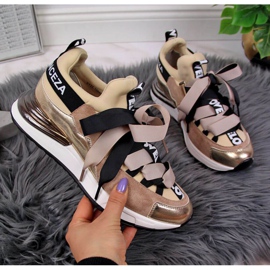 Tenisky s nápisy Vinceza W JAN49A béžové béžový 1