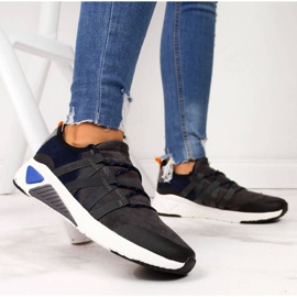 Big Star Šedé kožené boty Big Big W II274309 šedá 2