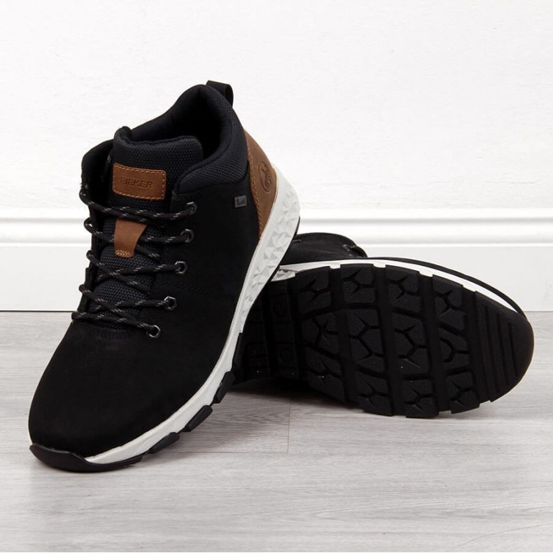 Kožené boty Rieker M B6740 černé černý 1