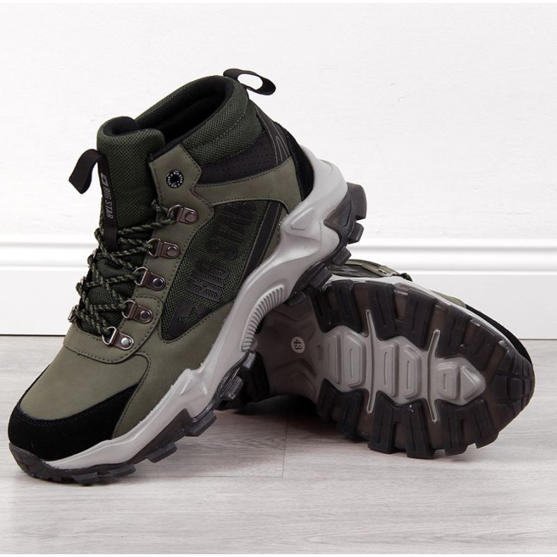 Khaki boty Big Star M INT1625A zelená 1