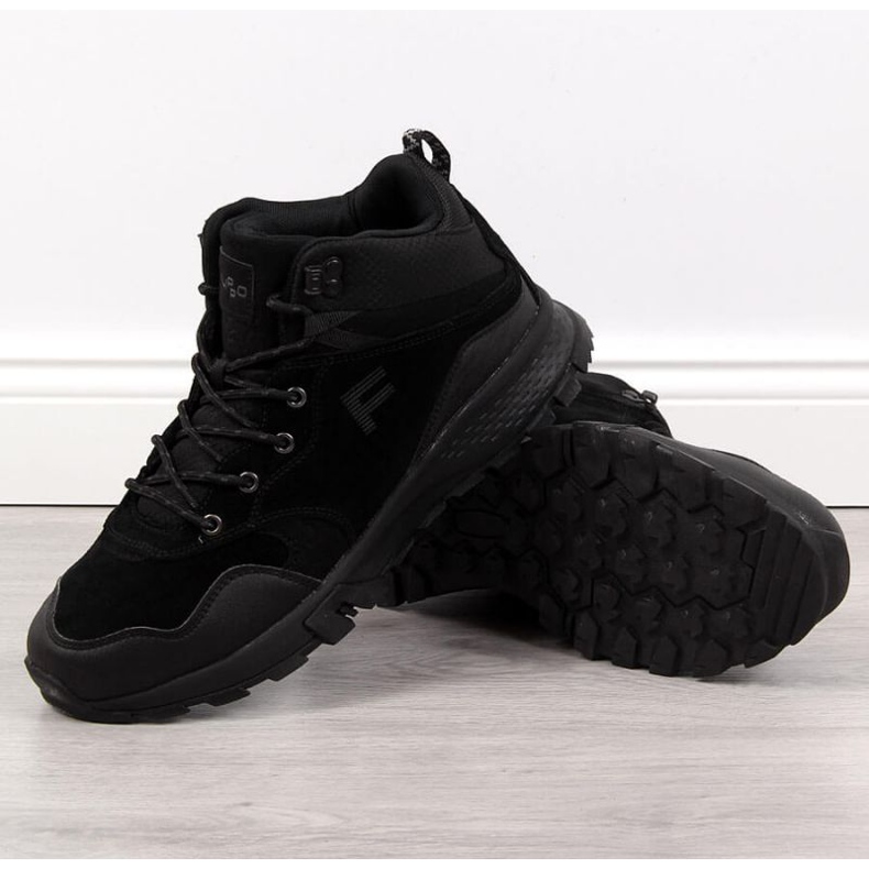 Kožené pánské turistické boty Filippo M PAW294A černé černá 1