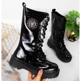 Kožené vysoké boty Filippo W PAW298 černé černá 1