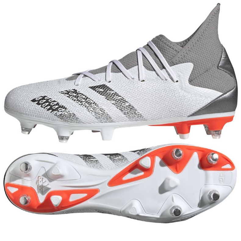 Kopačky Adidas Predator Freak.3 Sg M FY6306 bílý šedá 1 Kopačky Adidas Predator Freak.3 Sg M FY6306 bílý šedá 1