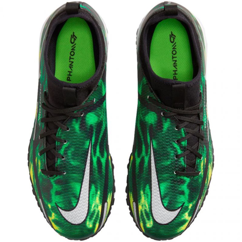 Kopačky Nike Phantom GT2 Academy Df Tf Sw Jr DM0741 003 zelená, vícebarevná zelený 1