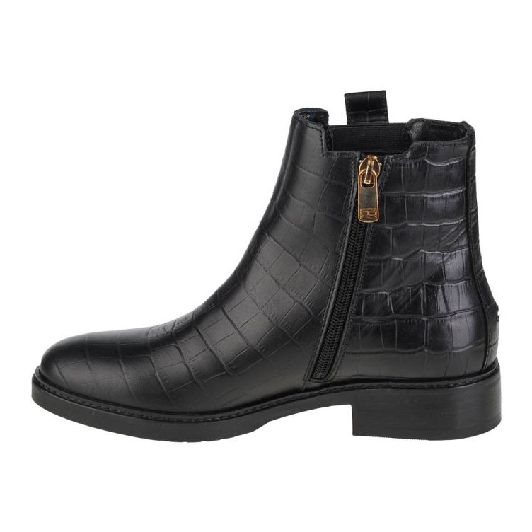 Oblečené ploché boty Tommy Hilfiger Croco Look W FW0FW05348-BDS černý 1