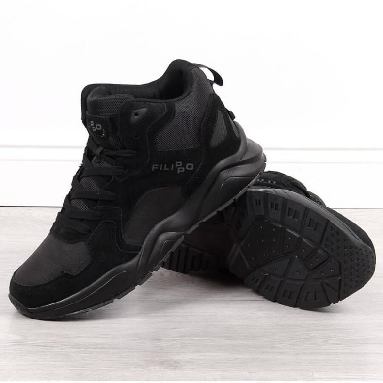 Černé vysoké tenisky Filippo M PAW305 černá 1