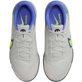 Kopačky Nike Tiempo Legend 9 Academy Ic Jr DA1329 075 zelená, modrá, šedá/stříbrná odstíny šedé 1