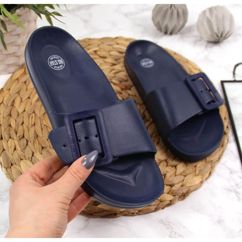 Plážové pantofle Big Star W FF274A388 tmavě modrá modrý 1