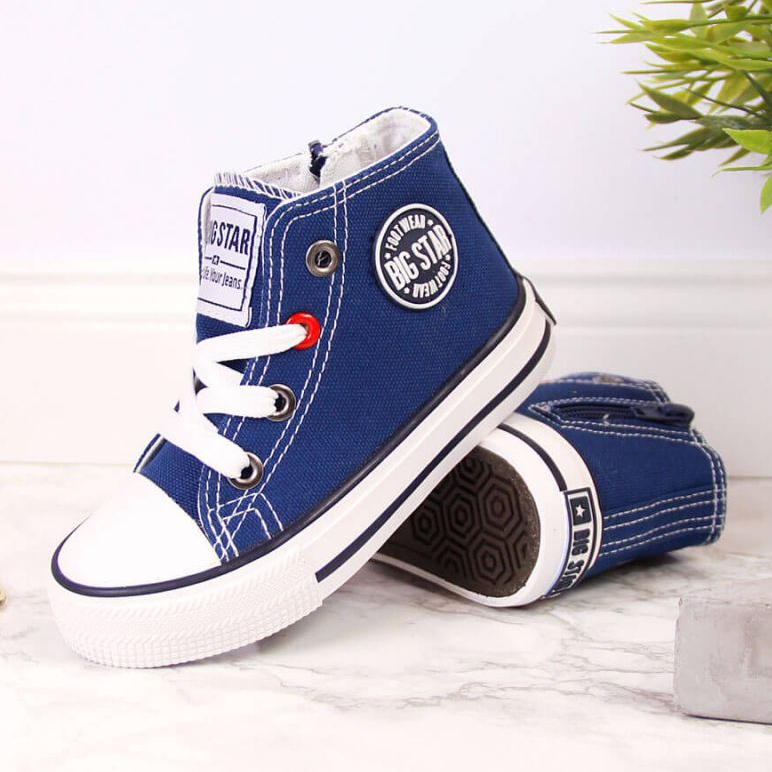 Tenisky se zipem Big Star Jr HH374085 tmavě modrá modrý 2