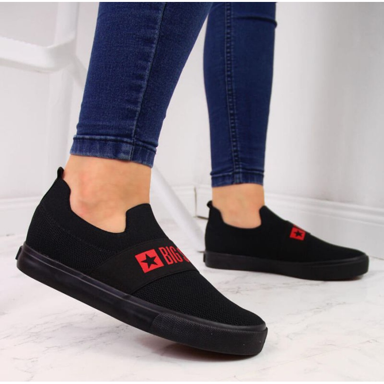 Černé tenisky Slip on Big Star W FF274221 černá 2