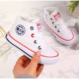 Tenisky se zipem Big Star Jr HH374083 bílé bílý 1