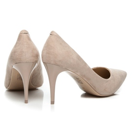 Comer Semišové vysoké podpatky hnědý 1