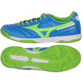Kopačky Mizuno Morelia Sala Classic M Q1GA210230 bílá, modrá, zelená modrý 1