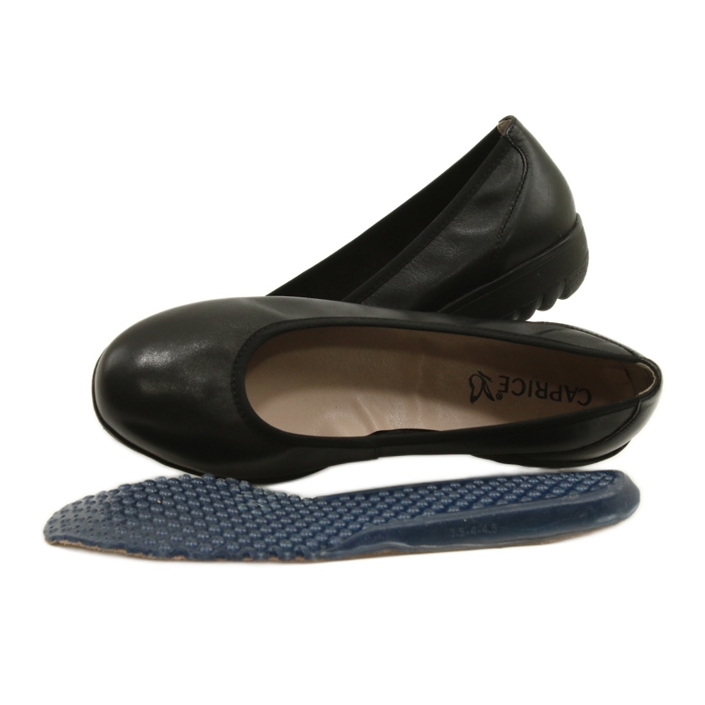 Caprice Black Nappa Ballerina 9-22161-28 černý 8