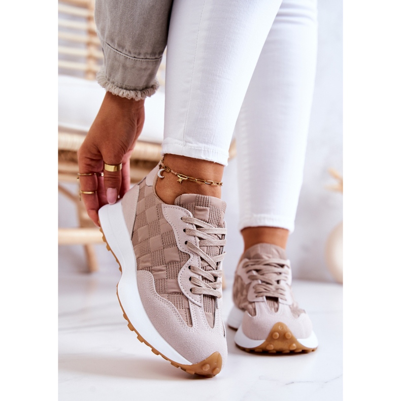 Klasické sportovní boty Béžová Patrice vázané béžový 2