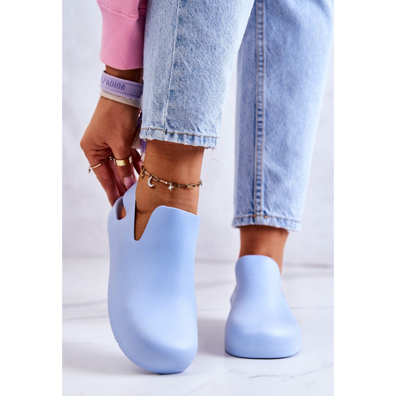 FS1 Módní modré gumové dřeváky Meriko modrý 2