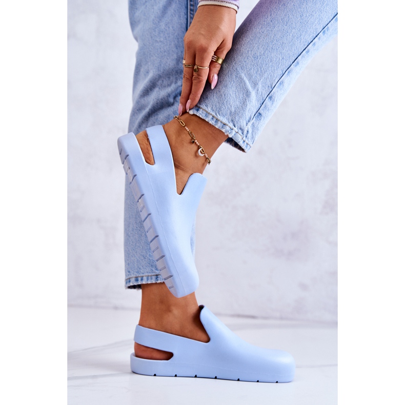 FS1 Módní modré gumové dřeváky Meriko modrý 1