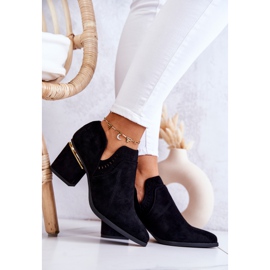 PS1 Semišové černé prolamované kovbojské boty Valerie černá 1