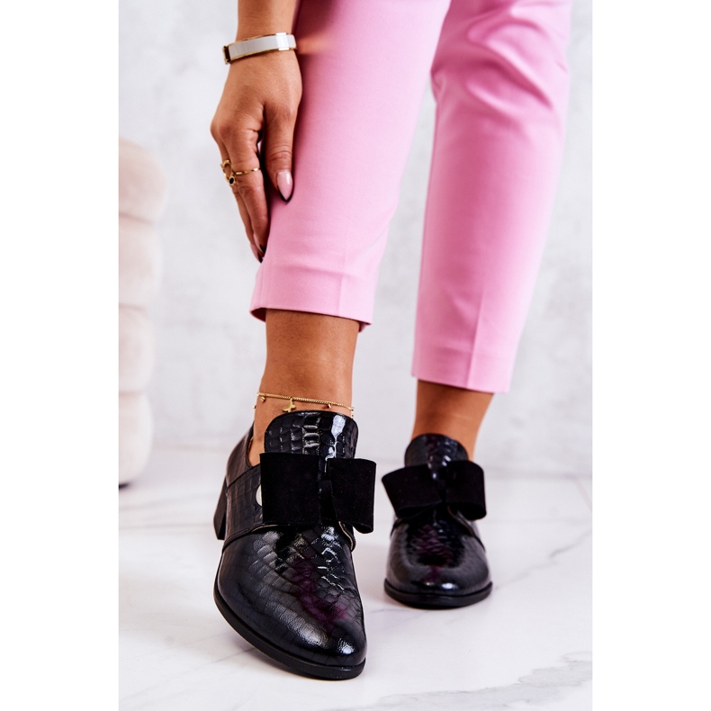 PA2 Kožené boty z hadí kůže Black Marleigh černá 2