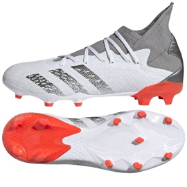 Kopačky Adidas Predator Freak.3 Fg M FY6276 šedá, bílá bílý 1