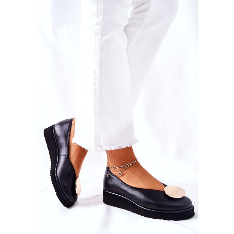 Balerínové boty na platformě Maciejka černé 5315B-01 černá 1