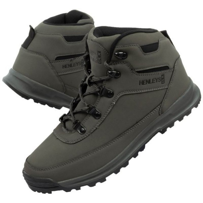 Holínky HENLEYS Travis M 418 Charcoal šedá zelený 1