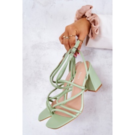 FJ1 Klasické zelené sandály Lucetta na podpatku zelená 1 FJ1 Klasické zelené sandály Lucetta na podpatku zelená 1