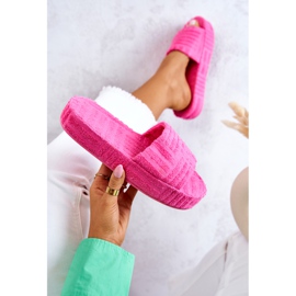 FJ1 Pantofle Na Růžové Lilly Platformě růžový 1