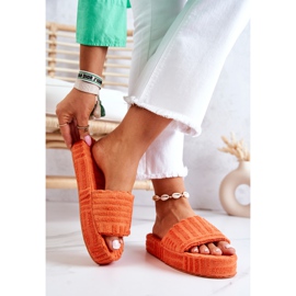 FJ1 Pantofle Na Platformě Orange Lilly oranžový 2