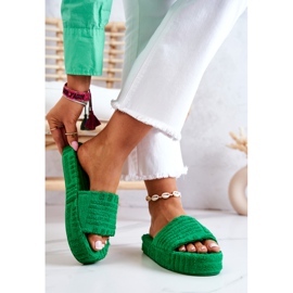 FJ1 Pantofle Na Zelené Lilly Platformě zelený 2