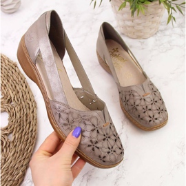 Prolamovaná obuv W Rieker 41356 béžová béžový 1