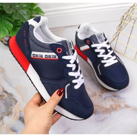 Kožené sportovní boty Big Star W JJ274285 tmavě modrá námořnická modrá šedá 1