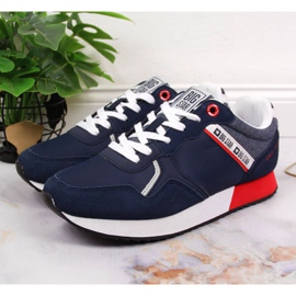 Kožené sportovní boty Big Star W JJ274285 tmavě modrá námořnická modrá šedá 2