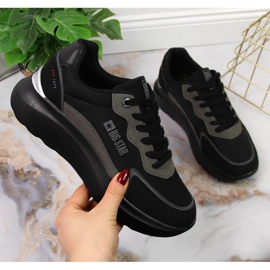 Černé sportovní boty na platformě Big Star W JJ274989 černá 1