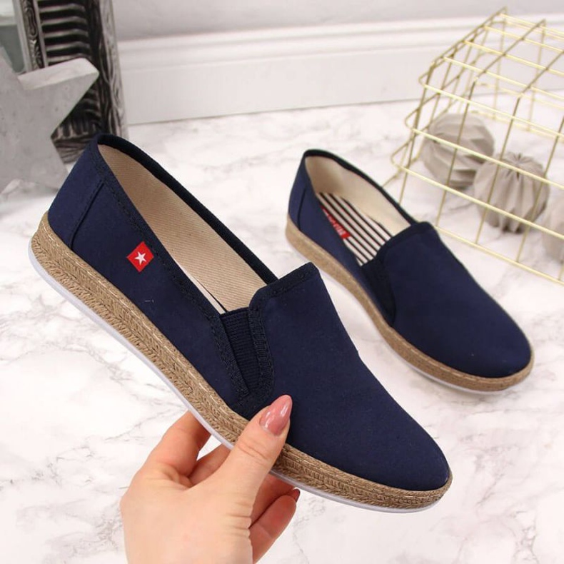 Espadrilky slip on Big Star W FF276036 tmavě modrá námořnická modř 1