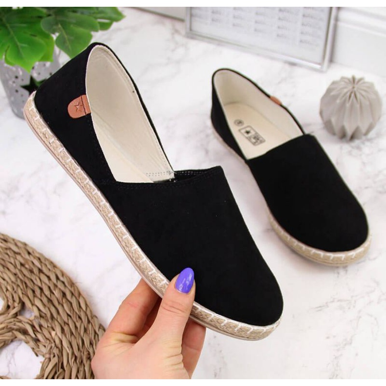 Slip on espadrilky s výřezy Novinky W EVE270A černá 1