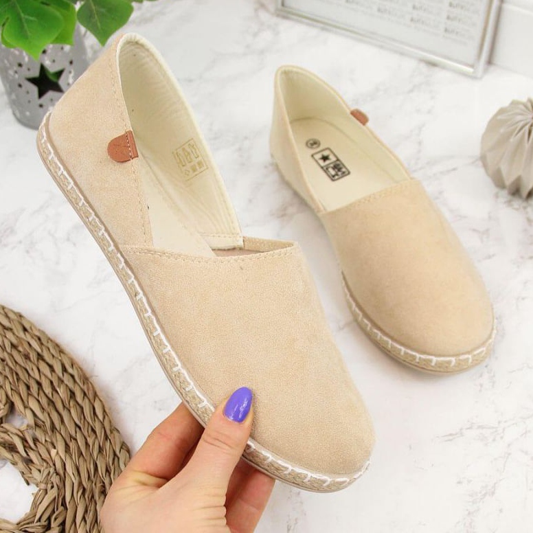 Espadrilky s výřezy Novinky W EVE270B béžová 1