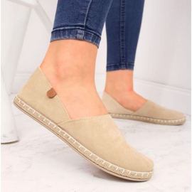 Espadrilky s výřezy Novinky W EVE270B béžová 2