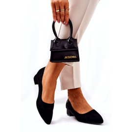 SEA Klasické dámské lodičky semišové černé Rheya černá 1